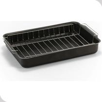 Assadeira Retangular Alta com Abas e Grelha Fornerie Antiaderente Nº 03 Marcolar