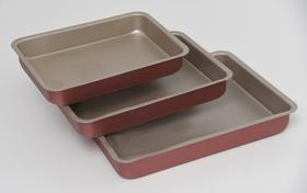 Assadeira retangular alta flon cereja/creme 35x (01 peça)