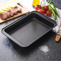Assadeira Retangular Antiaderente Multiuso 3.600ml em Aço Carbono para Bolos, Lasanhas e Assados