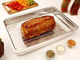 Assadeira Retangular com Gelha em Alumínio Polido - Alumínio Ramos 43
