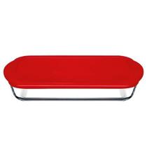 Assadeira Retangular De Vidro Borossilicato 3,85L Com Tampa Plástica Pasabahce Assadeira Retangular De Vidro Borossilicato 3,85L Com Tampa Plástica Pasabahce