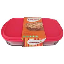 Assadeira Retangular de Vidro Tradicional Sempre com Tampa 4L - Nadir 6822