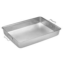 Assadeira Retangular Estampada ABC com Alça em Alumínio 55x38 cm