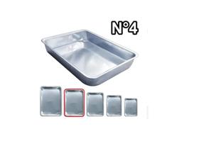 Assadeira Retangular Extra Alta Alumínio Polido Grosso IF 35 Tamanho 4 De 39 cm