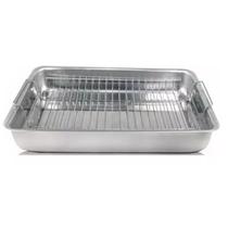 Assadeira Retangular Forma Grelha Grade Assa Carnes Bolos N4