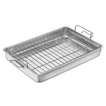 Assadeira Retangular GN ABC em Alumínio 50x30 cm Antiaderente com Grelha