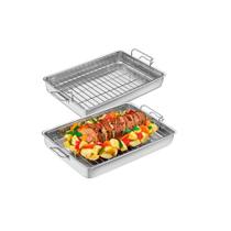 Assadeira Retangular Hotel Estampada c//Grelha Nº5-Alumínio