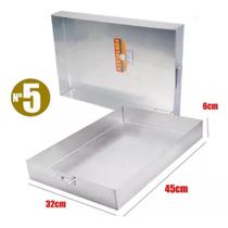 Assadeira Retangular Hotel N5 45x32cm Aluminio - 5 Litros Assadeira Retangular Hotel N5 45x32cm Aluminio - 5 Litros