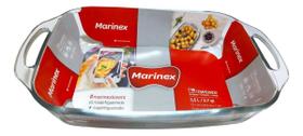 Assadeira retangular Marinex de 3,5 litros, vidro temperado