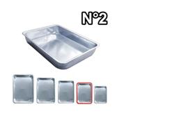 Assadeira Retangular Tabuleiro Forma Extra Alta Alumínio Anti-mancha Tamanho 2