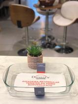 Assadeira retangular Temqter em vidro borossilicato 3,6L