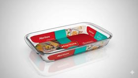 Assadeira Retangular Vidro 2,9l Temperado Mesa Marinex Servi