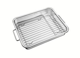 Assadeira Service em Aço Inox com Grelha 34x28 cm 4,6 L Tramontina