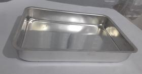 Assadeira Tabuleiro Forma Retangular em Alumínio 31 x 21 cm - Alumínio São Jorge