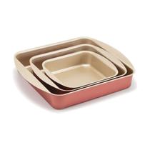 Assadeira Tabuleiro Quadrada Aluminio Cereja JG 03 Peças Assadeira Tabuleiro Quadrada Aluminio Cereja JG 03 Peças