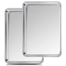 Assadeira TeamFar em aço inoxidável 20x14x2cm 2 peças