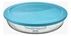 Assadeira Tigela Round Vidro Com Tampa Plástica 2,4 Litros Assadeira Tigela Round Vidro Com Tampa Plástica 2,4 Litros