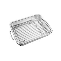 Assadeira Tramontina Service em Aço Inox com Grelha 34 x 28 cm 4,6 L