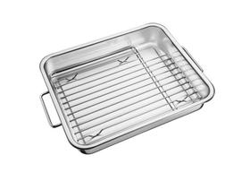 Assadeira Tramontina Service em Aço Inox com Grelha 34 x 28 cm