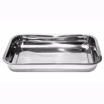 Assadeira Travessa C/ Alça 39x29x6,5cm Aço Inox