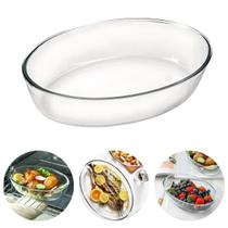 Assadeira Travessa Oval Marinex Louça Vidro Forno 3 Litros