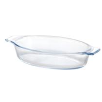 Assadeira Travessa Refratária Alças Oval De Vidro 600ml