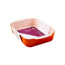 Assadeira Trevessa Hercules Retangular Laranja Antiaderente Ceramico 25X20cm 2,6L