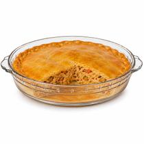 Assadeira Vidro Redonda Travessa Refratária 20cm Forma Forno Assadeira Vidro Redonda Travessa Refratária 20cm Forma Forno