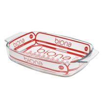 Assadeira Vidro Retangular Com Alça 2,9L Transparente Biona Assadeira Vidro Retangular Com Alça 2,9L Transparente Biona