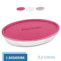 Assadeira Vidro Temperado C Tampa Vai ao Forno 3,2L Marinex Assadeira Vidro Temperado C Tampa Vai ao Forno 3,2L Marinex