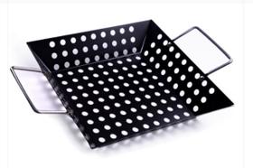 Assadeira Wok Quadrada para Churrasco Barbecue Mundial 32,5x23cm Assadeira Wok Quadrada para Churrasco Barbecue Mundial 32,5x23cm