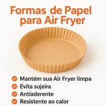 Assadeiras de Papel 16cm Uso Prático no Forno e Airfryer Kit com 200
