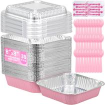 Assadeiras descartáveis de alumínio Benestanti 20x20 cm, pacote com 35, rosa Assadeiras descartáveis de alumínio Benestanti 20x20 cm, pacote com 35, rosa