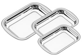 Assadeiras Inox Tramontina 3 Peças Cosmos 64310/400 Assadeiras Inox Tramontina 3 Peças Cosmos 64310/400