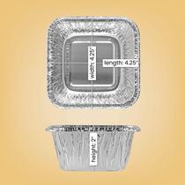 Assadeiras PLASTICPRO Folha de alumínio descartável 10,8x10,8x5cm