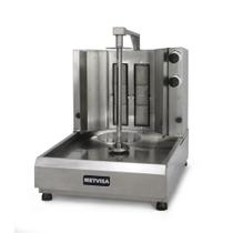 Assador de Churrasco Grego a Gás Metvisa 2 Queimadores Espeto Rotativo 220V ACGE2220M605