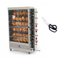 Assador de Frango Gás 6 Espetos Tubular Pr-634 Progás + Tesoura Multifuncional Tramontina - PROGAS