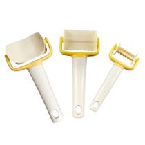 Assar assadeiras 3pcs biscoito rolando cortador frisado ferramenta de cozimento molde de torta lâmina de pastelaria rolo anjo ravioli massa