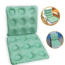 Assento Almofada Com Encosto Ortopédico DÁgua Caixa de Ovo Quadrada Home Office Dores na Coluna Lombar Antiescaras