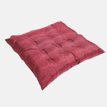 Assento Almofada Decorativa Futon Para Cadeira Banco Banqueta Pallet Poltrona Sofa Pic Nic Futton 40x40cm Confortável Macia Com Fitinha De Amarrar