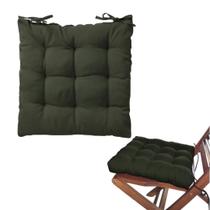 Assento Almofada Futton Para Cadeiras 40x40 Verde Militar