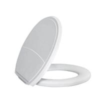 Assento Almofadado Metasul Oval Branco Plus Slim