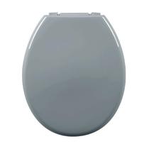 Assento Almofadado Oval Cinza Escuro Tampa Vaso Deca-incepa-celite-ideal-roca