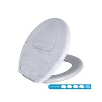 Assento Almofadado Oval Marmorizado - Astra Branco Marmorizado Assento Almofadado Oval Marmorizado - Astra Branco Marmorizado