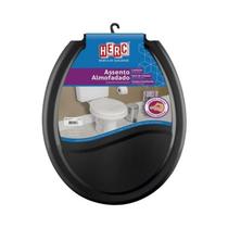 Assento Almofadado Prime Preto Escuro para Louças Convencionais - Suporte até 130kg