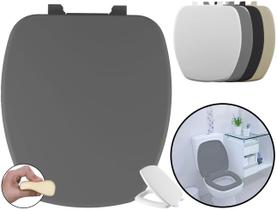 Assento Almofadado Tampa Para Privada Vaso Sanitário Retangular Thema Universal Astra