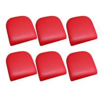 Assento Avulso Estofado para Cadeira Kit 6 Un Almofadado Acolchoado Tecido material sintético