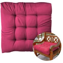 Assento Cadeira Futton 60x60CM Rosa Almofada Banco Pallet Futon Decoração Rosa