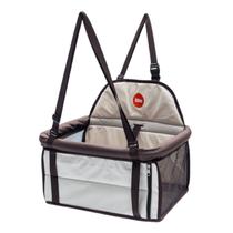 Assento cadeirinha p/ carro transpet classic marrom cães até 10 kg