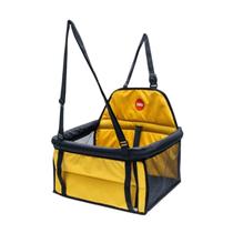 Assento cadeirinha p/ carro tubline transpet big amarelo pets até 15 kg
